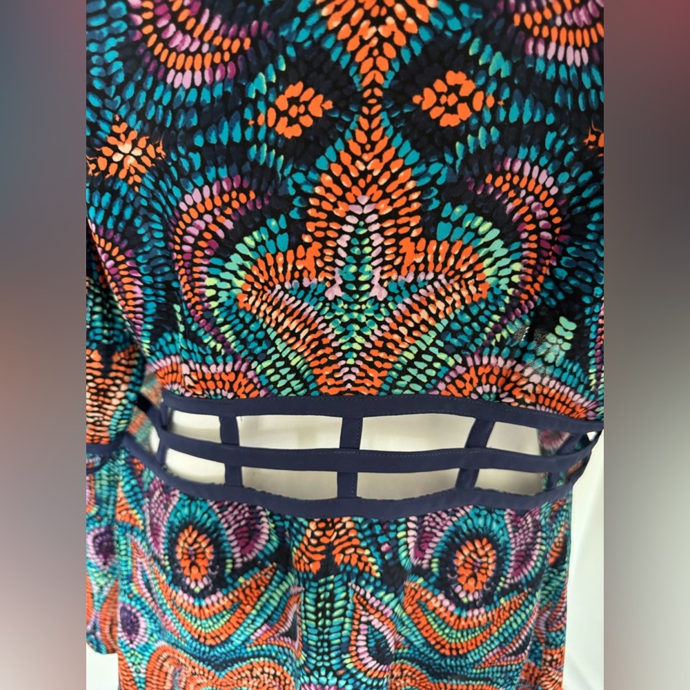 Vintage Bebe Multicolor Patterned Kimono Wrap - image 6